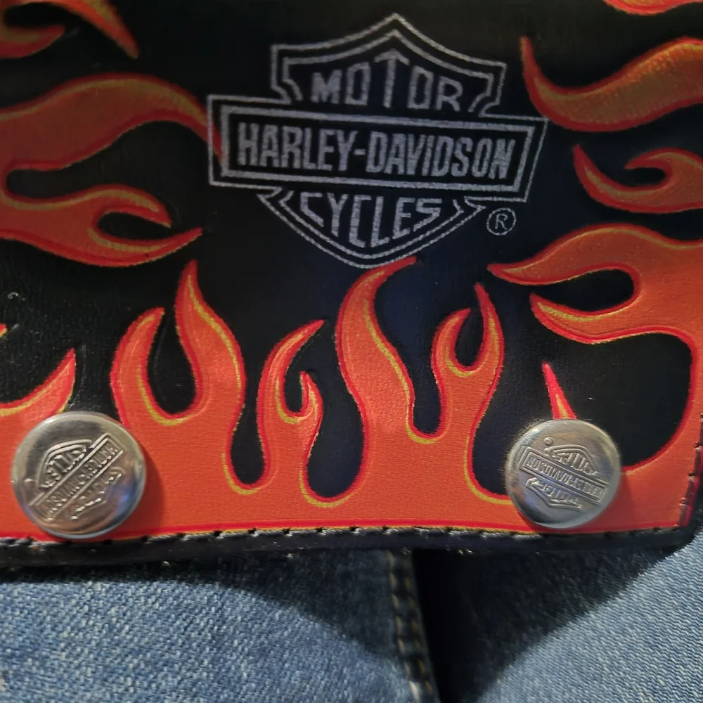 Harley-Davidson Black and Orange Flame Money Clip